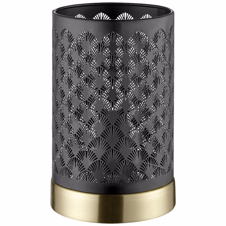 Lampada da comodino, interruttore, altezza 19cm, Ø 12cm, E14, max. 42W, metallo