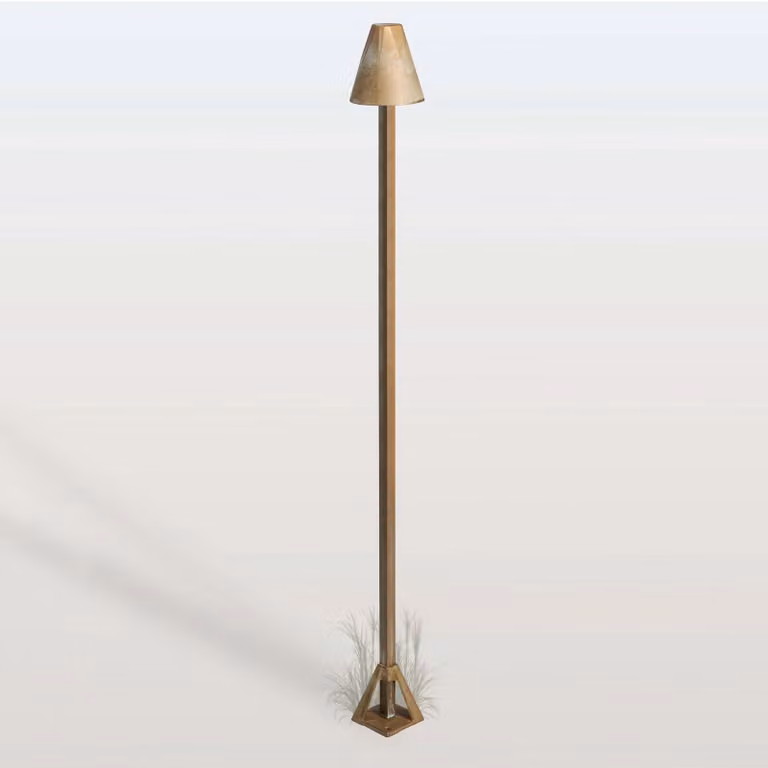 Moretti Luce Lampioncino da giardino Silva Disk, Bronzo / Ottone antico, Ottone, Campagna / Rustiche, Lampada LED da esterni