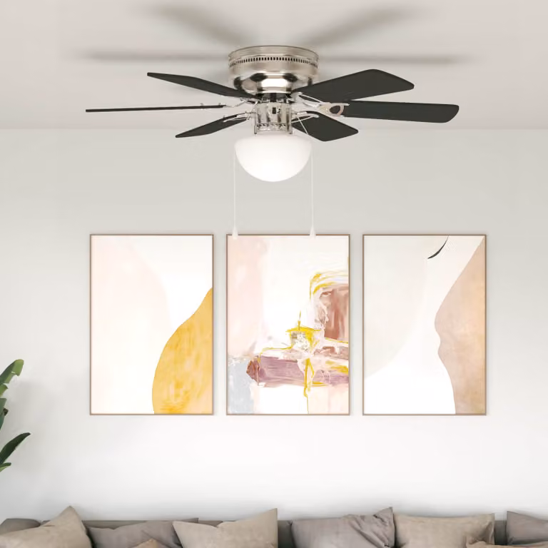 vidaXL Ventilatore da soffitto con luce, Nero, Ø 82 cm