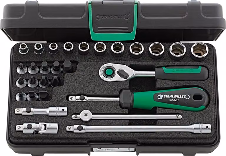 Set di chiavi a bussola Stahlwille 1/4" (6,3 mm) n. 40/23/6QR KN 29 pz.