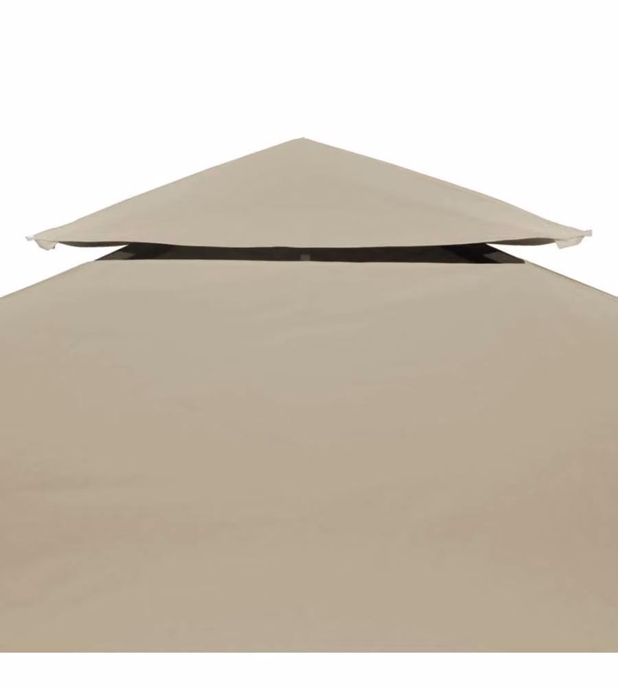 Telo di Ricambio per Gazebo 310g/mq Beige 3x3m