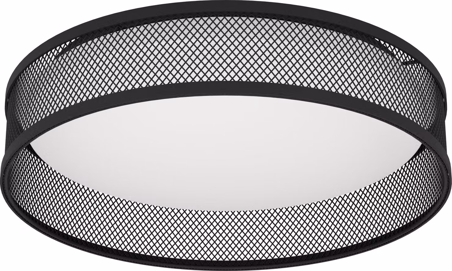 Plafoniera Contemporanea Luppineria Acciaio Nero Luce Led Integrato 20W