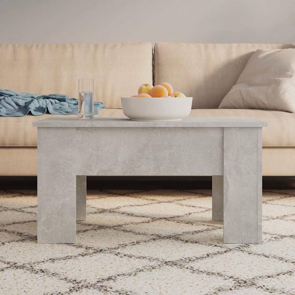 vidaXL Tavolino da Salotto Moderno Grigio con Meccanismo Sollevabile in Legno Composito L: 79 cm, P: 49 cm, H: 41 cm