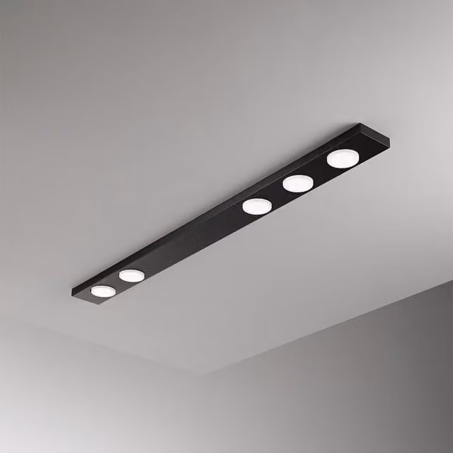 Applique Plafoniera Perenz Bottone in Metallo per LED, Disponibile in Bianco o Nero