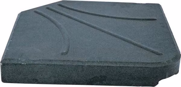 Lastra di cemento quadrata - 47x47cm - 25kg - Nero - Per ombrellone a sbalzo