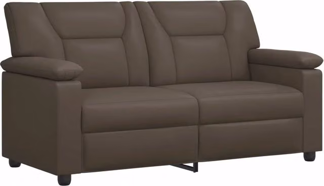 Divano moderno vidaXL in similpelle grigio e nero con struttura in metallo L: 171 cm, P: 85 cm, H: 93 cm – 1