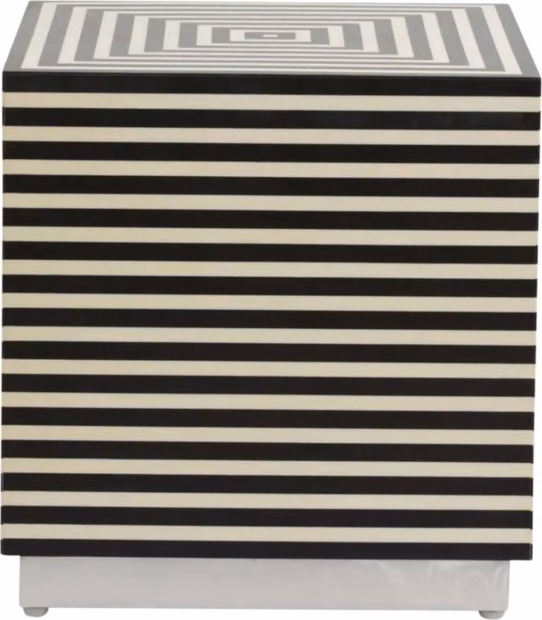FURNLUX Tavolino Taura Black 46cm / Colore principale: Nero / Dimensioni: 46 x 46 x 47 cm