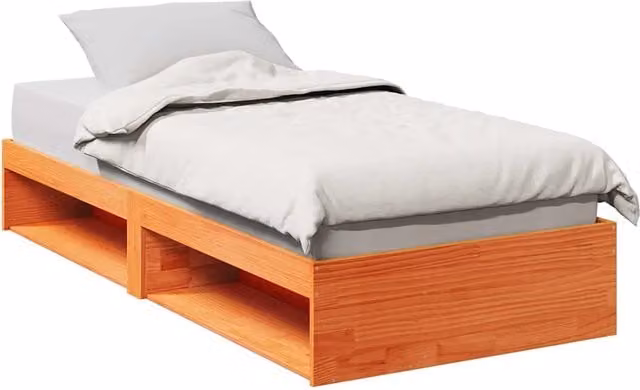 Dormeuse senza Materasso-Divano Letto-Struttura Letto Marrone Cera 90x200 cm Legno di Pino 151817