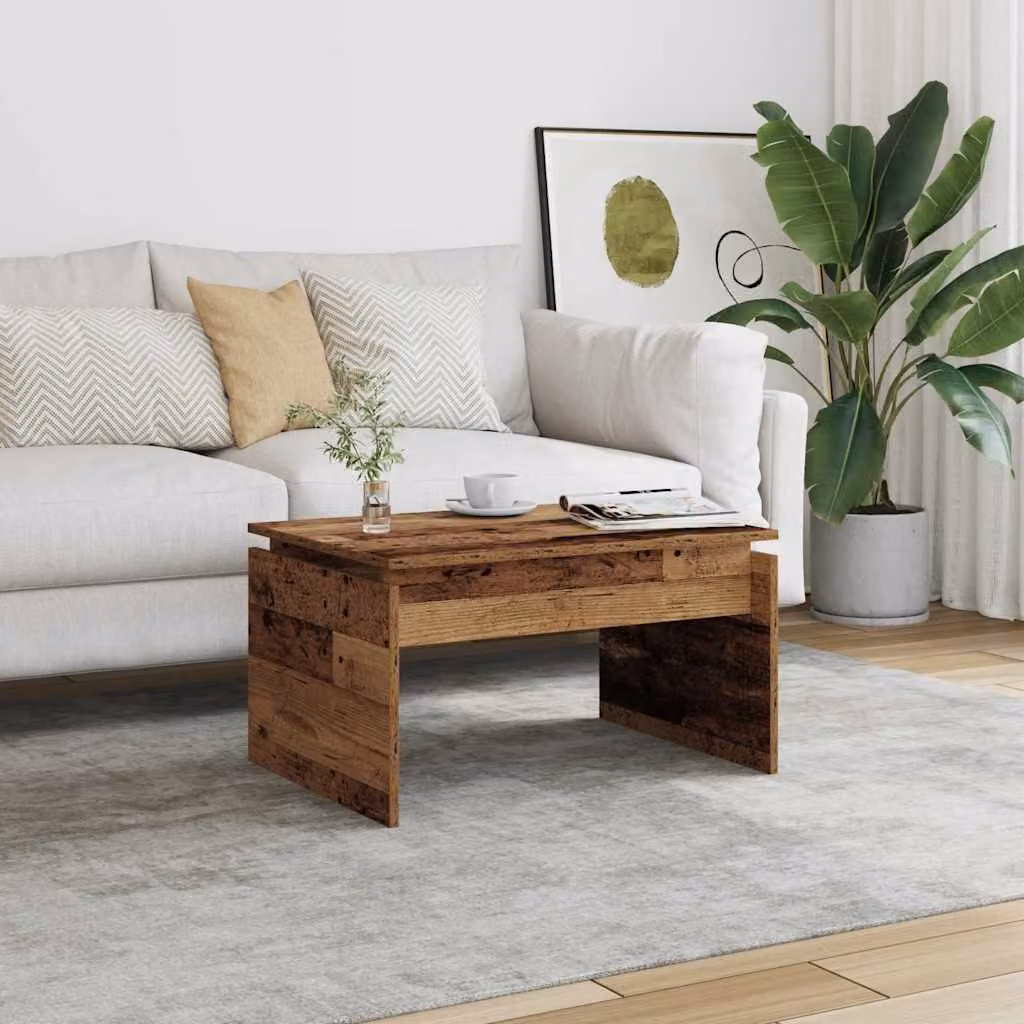 vidaXL Tavolino da Salotto in Legno e MDF Marrone L: 68 cm, P: 50 cm, H: 38 cm