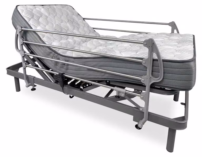 Letto elettrico 90x190 cm completo di materasso e griglie, colore antracite