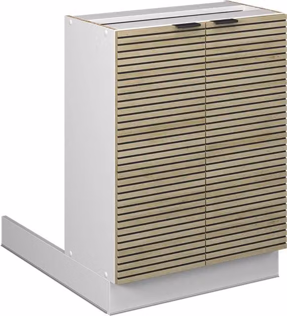 Isola da cucina Vicco Fame-Line in quercia e bianco con ante a battente, L: 60 cm, H: 82 cm, P: 30 cm – 1