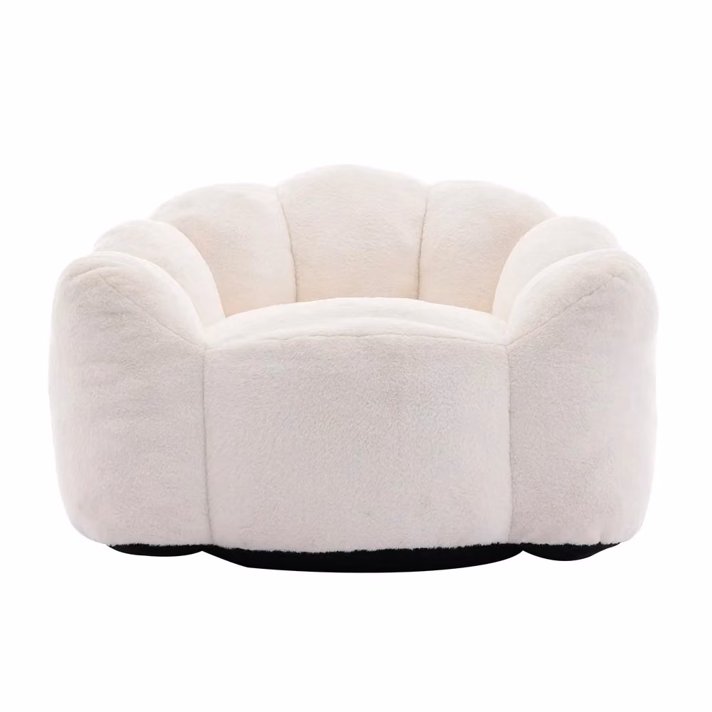 Divano compatto Lotus Minimal in velluto grigio chiaro – 2