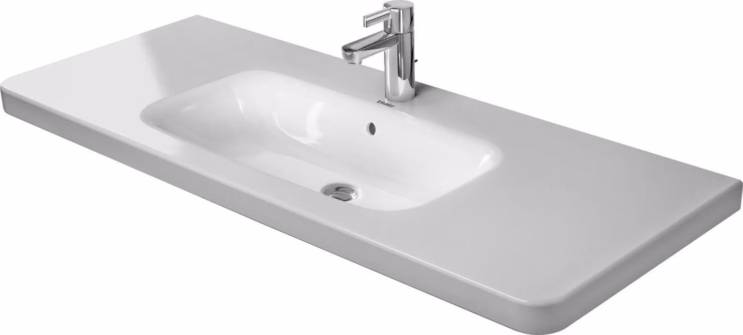 Duravit lavabo pour meubles DuraStyle 120cm avec trop-plein, avec plage pour robinetterie, 1 trou pour robinetterie, 2320120000, 2320120000