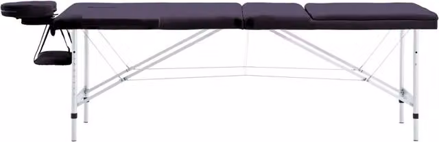 Lettino da Massaggio a 3 Sezioni in Alluminio Viola CFW3068486