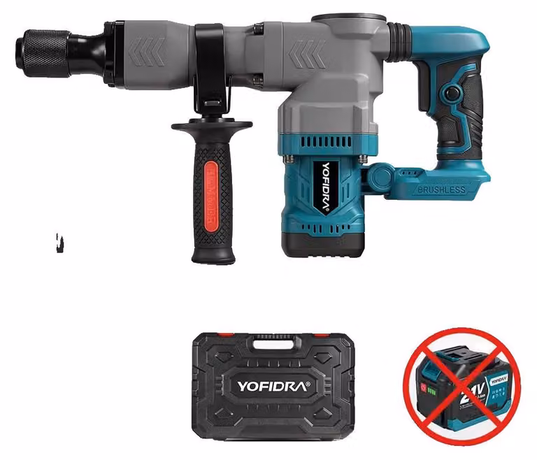 Martello elettrico, motore brushless, alta frequenza di impatto, senza batteria