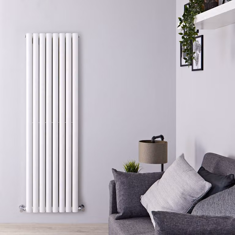 Radiatore Verticale Termosifone Bianco 1600x472mm 1290W Arredo Interni Moderno - Revive