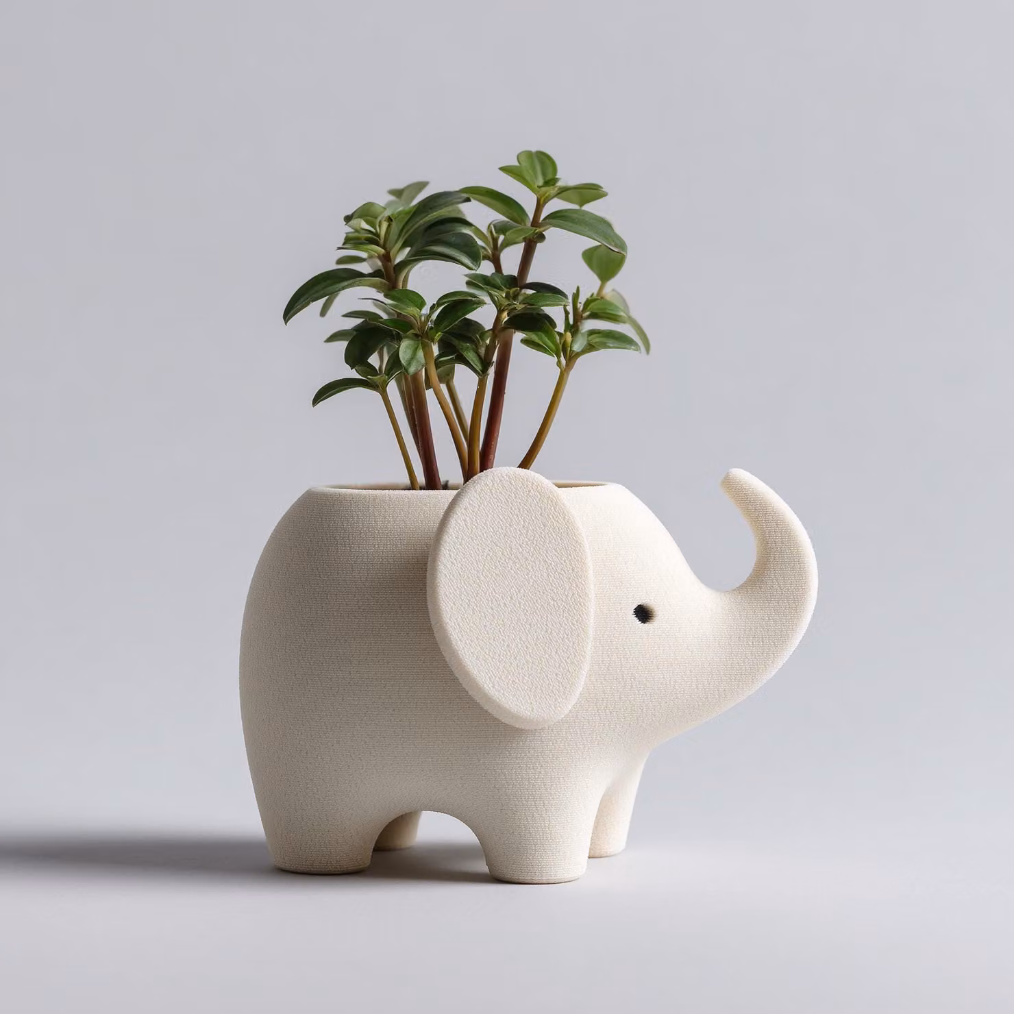 Decords - Vaso per piante 3D - Vaso a forma di elefante, 10 cm