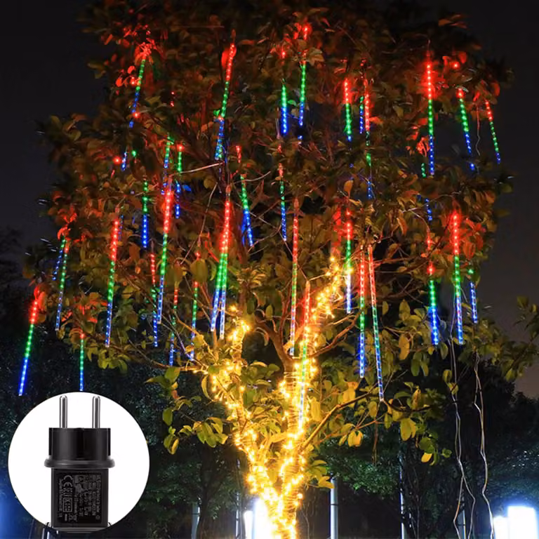 288 LED Meteor Shower Rain Lights Colorful Waterproof Icicle Fairy Lights Garden Party Christmas Decoration