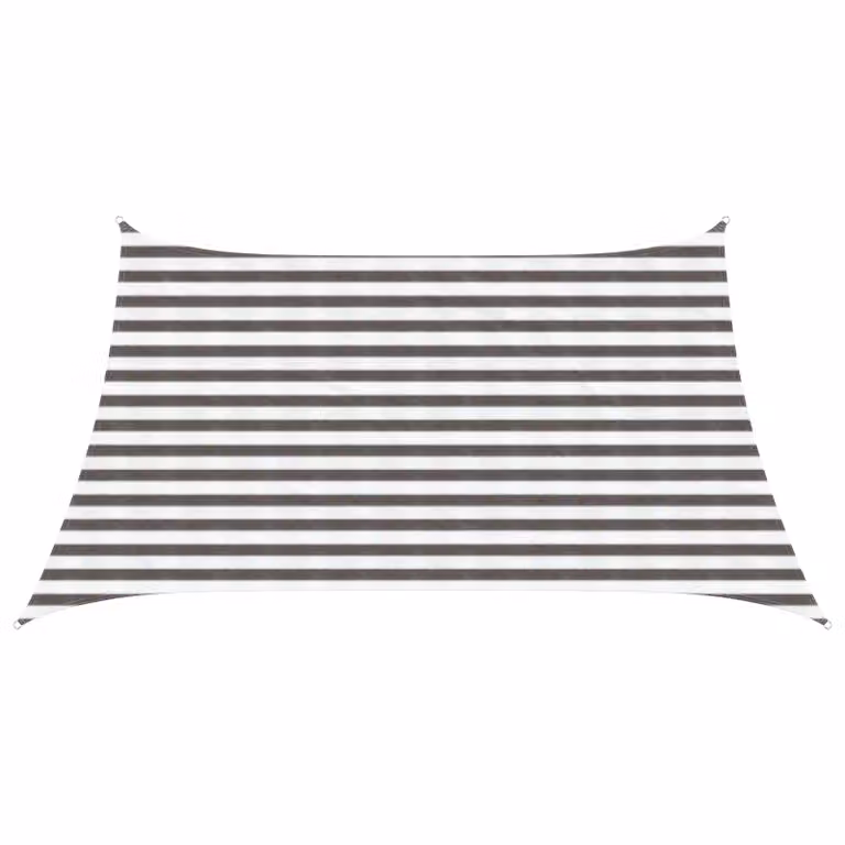 Telo Ombra Rettangolare vidaXL in HDPE Grigio Chiaro e Bianco, L: 4 m, P: 3 m
