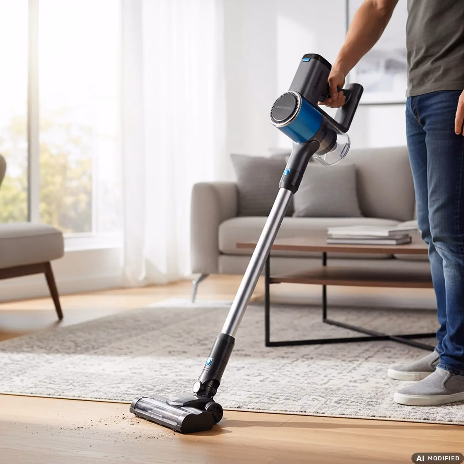 Scopa Elettrica 2 in 1 Dictrolux Elodie SV807B 180 Watt, Senza Sacco, Grigio e Blu con Filtro HEPA Lavabile e Turbo Brush – 2