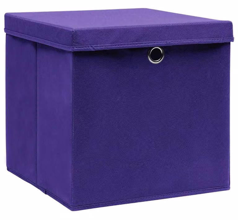 Scatole pieghevoli con coperchio, set da 4