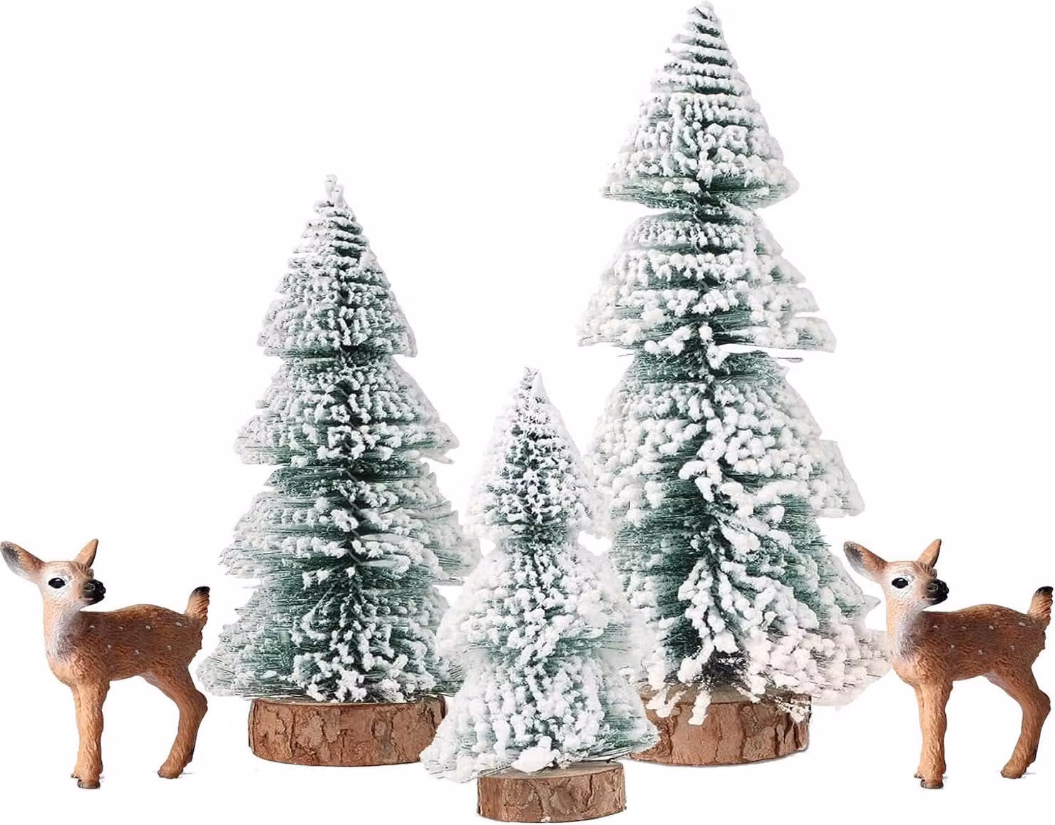 Mini albero di Natale artificiale, disponibile in diverse altezze (15/20/25 cm), composto da 5 elementi, ideale per la decorazione della tavola