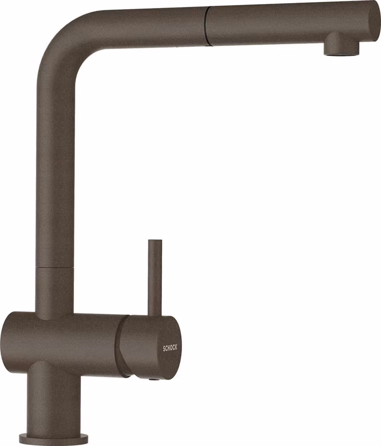 Rubinetto da cucina con doccetta Schock EPOS bronzo 540127