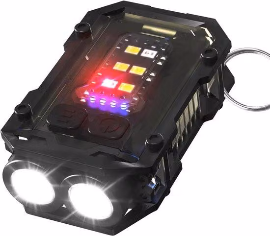 Mini torcia a LED, 900 lm, ricaricabile tramite USB, piccola torcia EDC, 8 modalità, impermeabile, ideale per il campeggio, l'escursionismo e le emergenze.