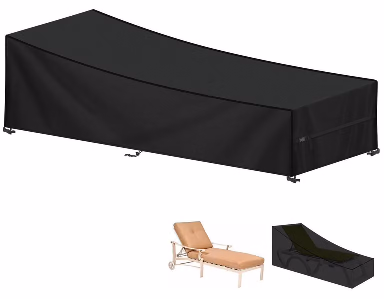 Copertura impermeabile per mobili da giardino, realizzata in tessuto Oxford 420D, dimensioni 210x80x45/75 cm
