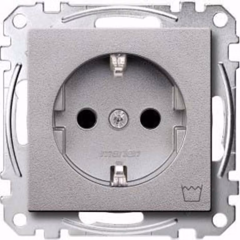 Presa SCHUKO con indicatore per lavatrice, BRS, connettore, alluminio, sistema M