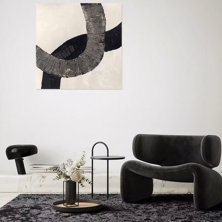 Quadro Black Lines Agave Quadri