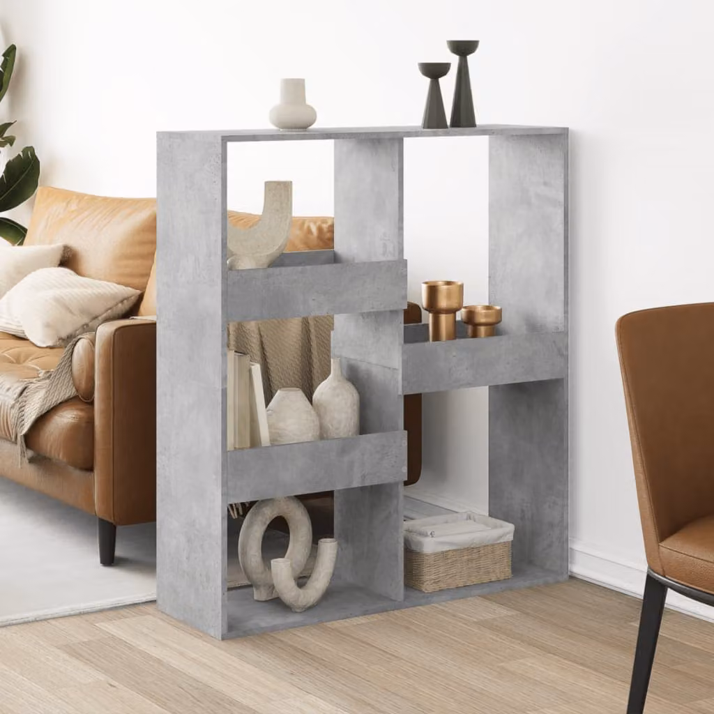Divisorio vidaXL Grigio Cemento in MDF L: 100 cm, P: 33 cm, H: 115 cm