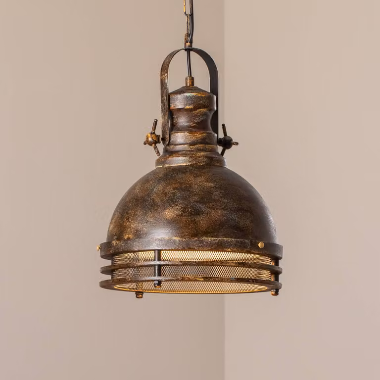 Lampada a sospensione Saglam Opviq, dimmerabile, Bronzo / Ottone antico, Soggiorno / Sala da pranzo, Metallo, Vintage, Lampada a sospensione