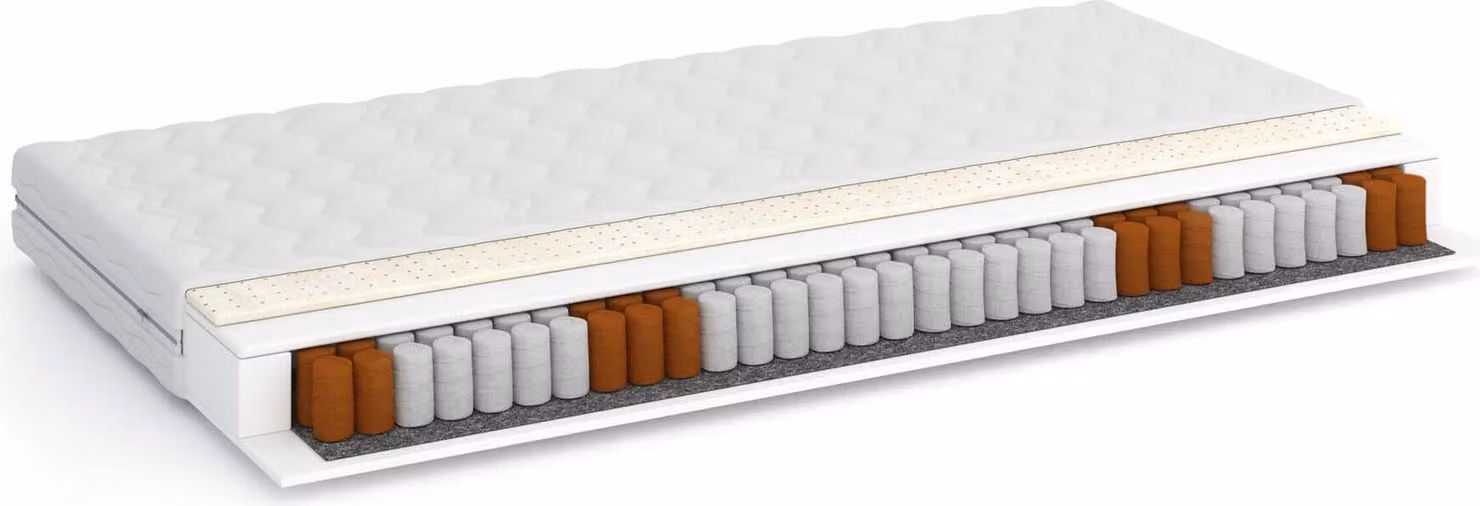 FURNLUX Materasso a molle Viva Bianco 120x200cm / Hauptfarbe: Weiß / Dimensioni: 120 x 200 x 18 cm