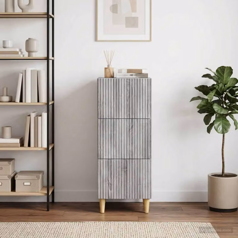 Carrello mobile con cassetti vidaXL Grigio Sonoma L: 33 cm, P: 34,5 cm, H: 90 cm