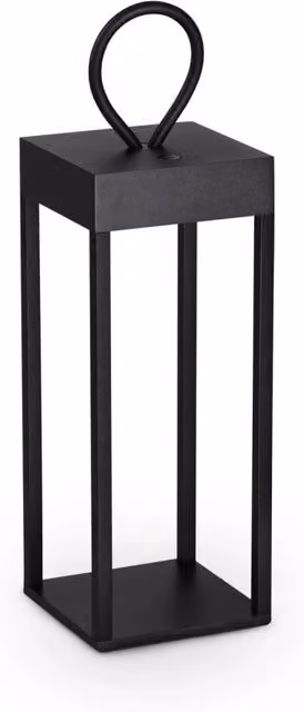 Lampada da tavolo LED Enya Ideal Lux, colore nero, luce calda 3000K, dimmabile, con finitura in metallo e vetro