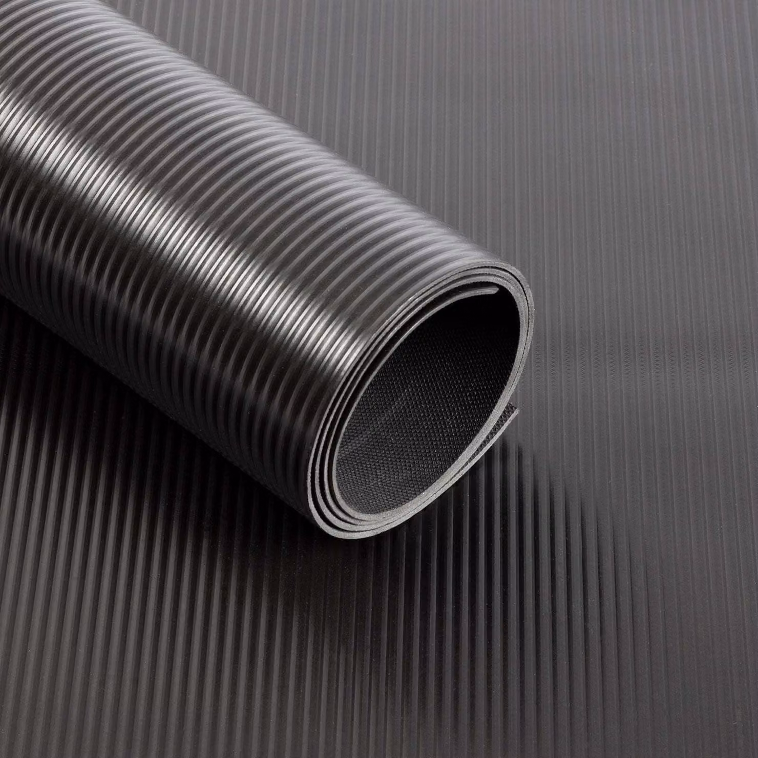 Strisce di rivestimento per pavimenti in PVC nero 120x450 cm