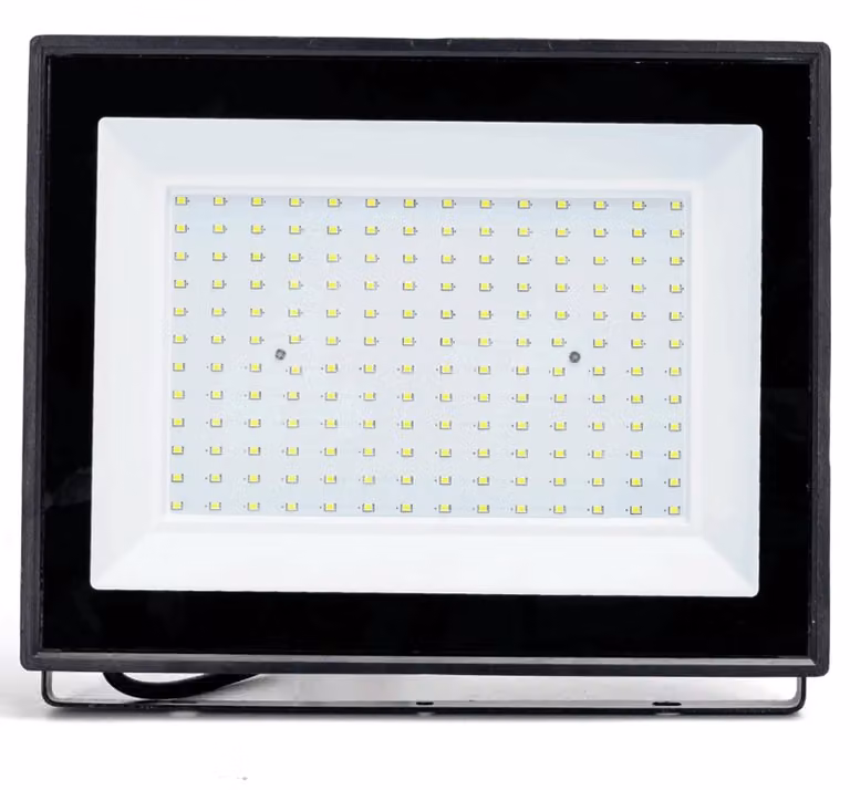 Proiettore a LED da 200 W, colore nero, realizzato in pressofusione, adatto per uso esterno