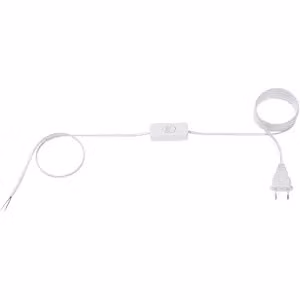 Cavo di alimentazione BACHMANN 2x0,75 1,8 m nero, H03VVH2-F spina euro scollegata Interruttore