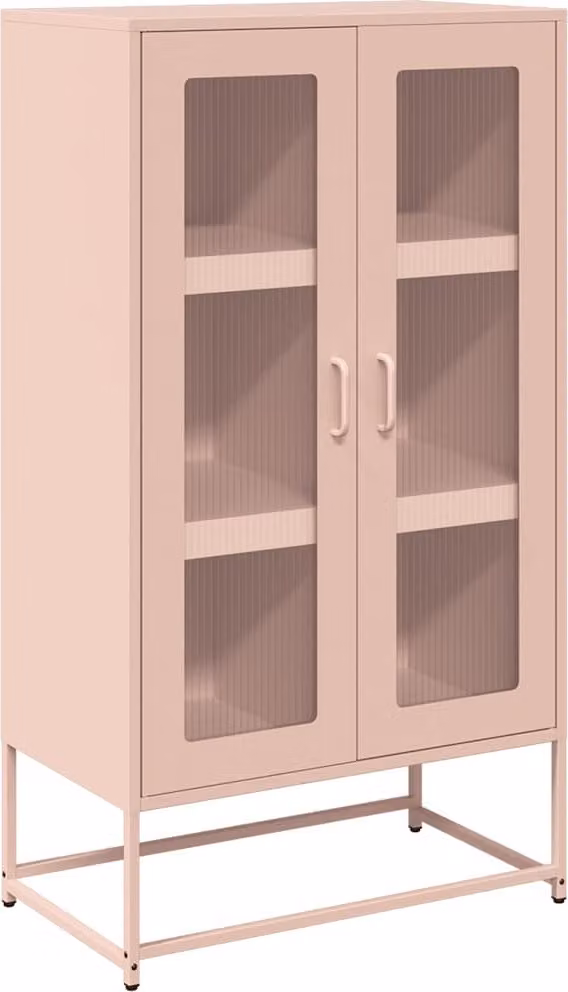 Credenza Rosa 68x39x123 cm in Acciaio