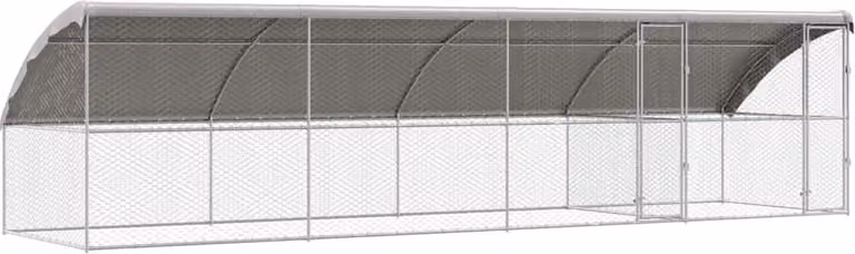Cuccia per cani 4 pcs Argento 8 x 2 x 2 m Acciaio zincato