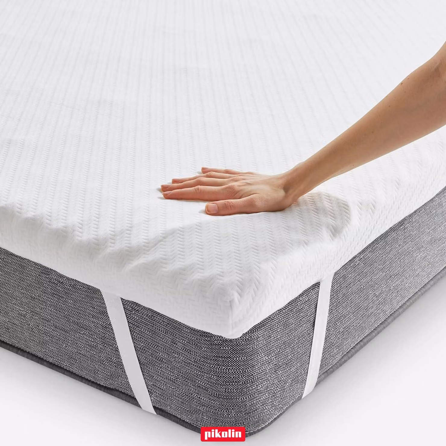 Topper in memory foam, dimensioni 160x190 cm, altezza 7 cm, rimovibile