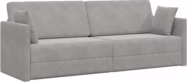 Divano-letto | Sof¨¤ letto | Letto singolo da pavimento Grigio chiaro 213 x 70 x 77 cm