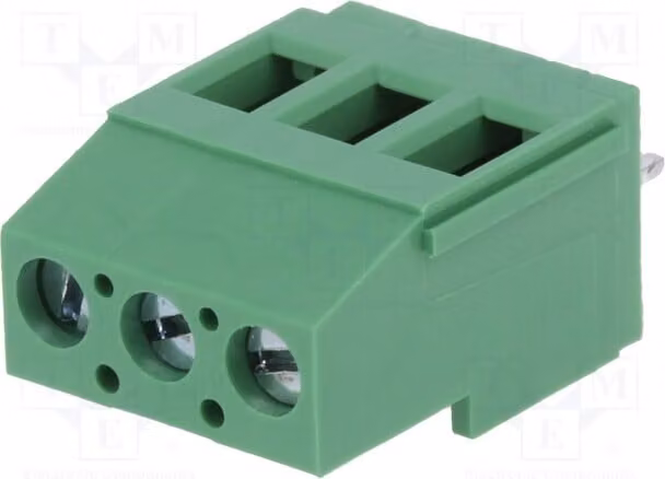 1 x Profilo di fissaggio per cavi da 5 mm con angolo di 90°, percorso: 3. 20A, modello DG129-5.0-03P-14-00AH