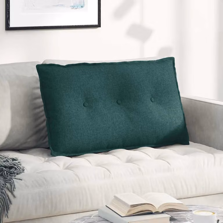 Cuscino per schiena vidaXL verde con rivestimento rimovibile in poliestere L 80 x P 19 x H 50 cm