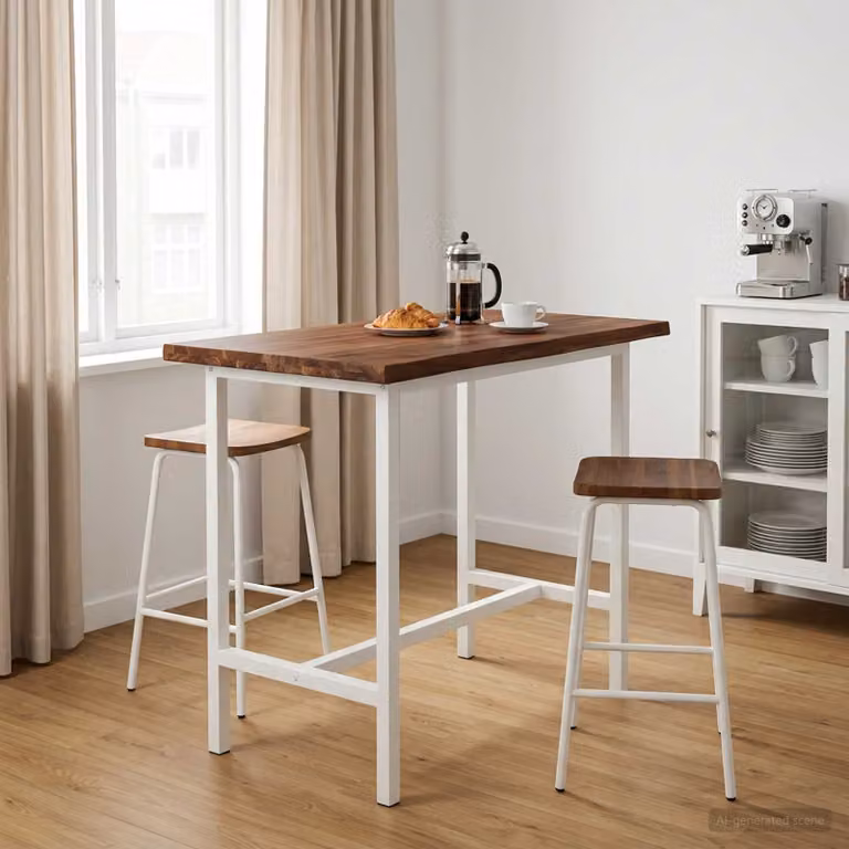 Piano del tavolo rettangolare in legno di acacia vidaXL, colore marrone, L 110 cm x P 50 cm x H 3,2 cm