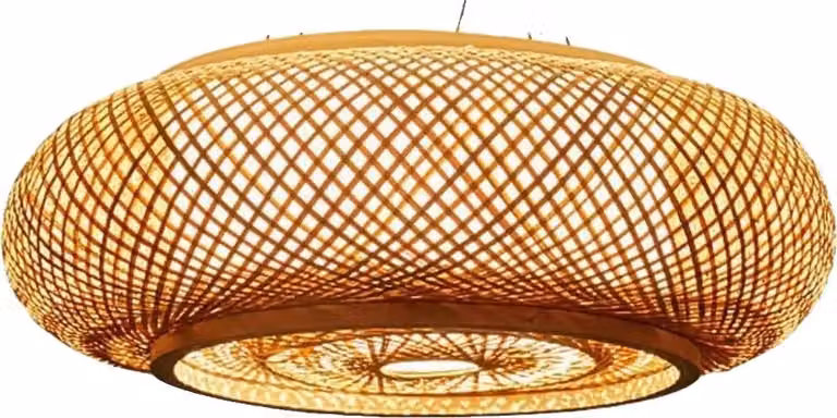 Lampada a sospensione, Struttura in bambù, Stile moderno, DIA 50cm, Senza lampadina, DIA 50cm, Senza lampadina