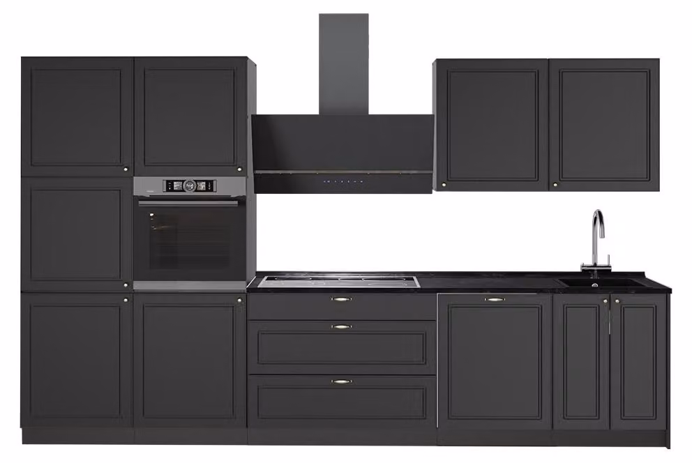 Cucina componibile Vicco Fame-Line Oro-antracite rustico/Antracite 340 cm, PL Antracite, Model 64549
