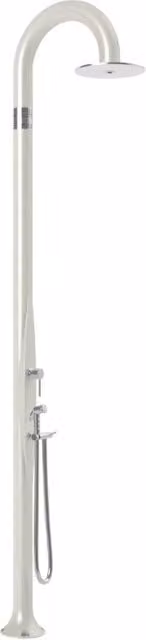 Doccia Tradizionale in Alluminio Funny Yin Top Line Arkema Design con Miscelatore e Doccetta Colore Perla Bianca CV-T345-TL/9400
