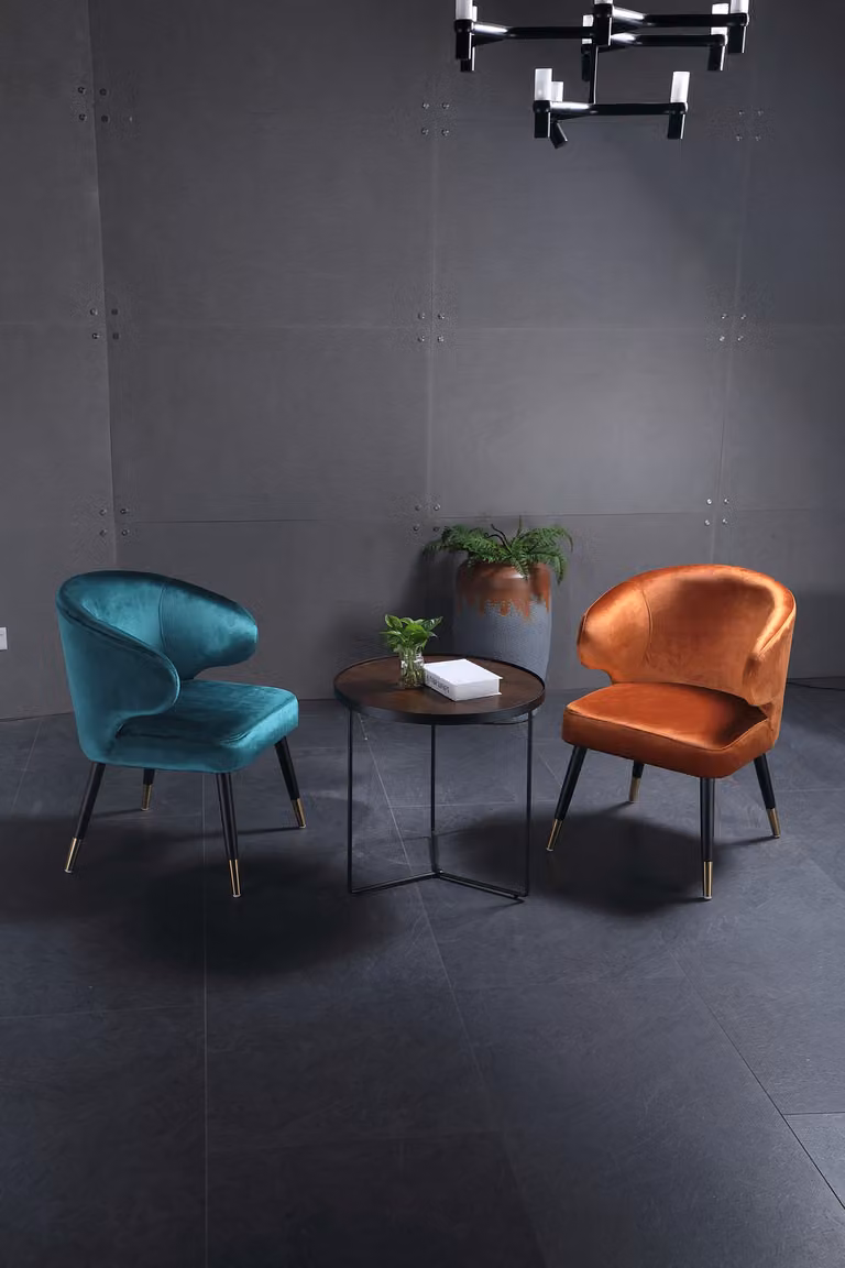 Sessel Metall Design Lounge Sitz Relax Luxus Zimmer Warte Club Polster Stuhl